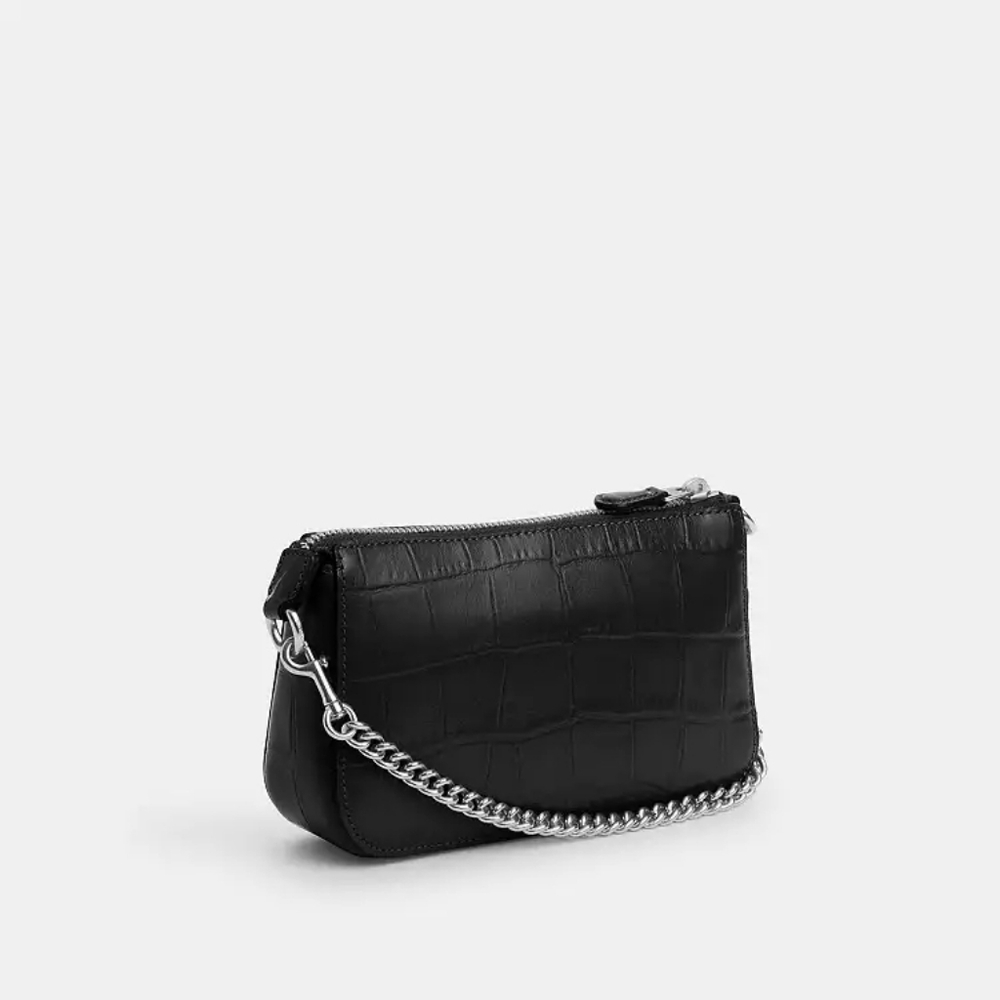 New!☪️ Coach Black Croc-Patterned Nolita 19 - Picture 4 of 7